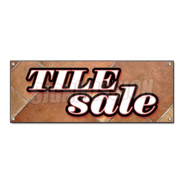 TILE SALE BANNER SIGN ceramic flooring floor signs installation installed
